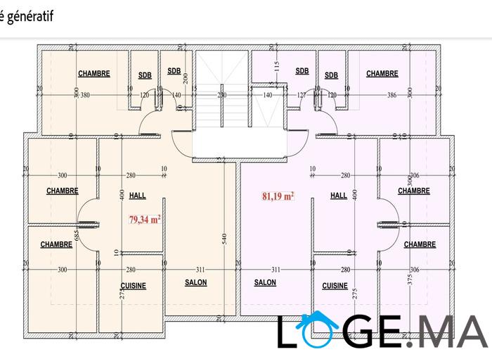 Des appartements a vendre dans R+3, immeuble avec ascenseur près Marjan El jadida.