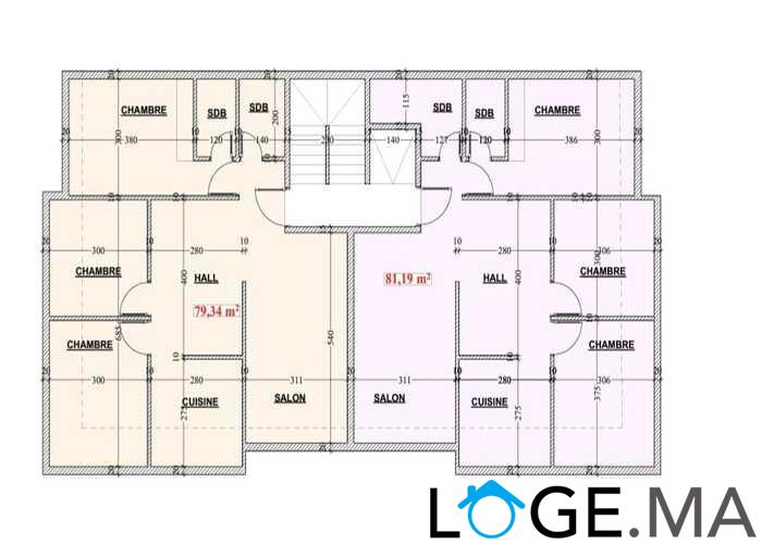 Des appartements a vendre de deux façades , 83 m2 ,700000dh près Marjan à el jadida