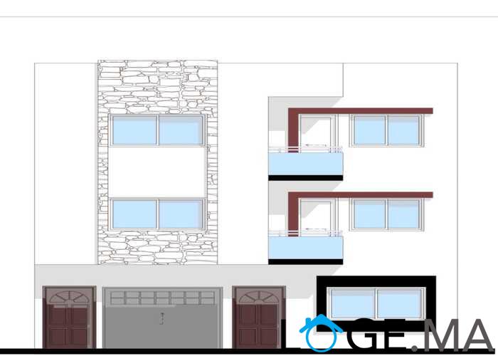 Réservation sur plan des appartements dans R+2 avec demi terrasse a Mollay Albdlah Amghar. 