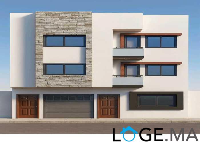 Réservation sur plan des appartements dans R+2 avec demi terrasse a Mollay Albdlah Amghar. 