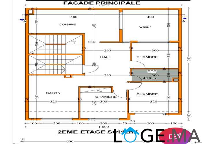 Réservation sur plan appartement escalier privatif a al manar el 