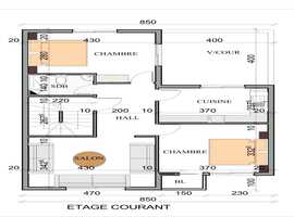 Réservation sur plan des appartements dans R+2 avec demi terrasse a Mollay Albdlah Amghar. 